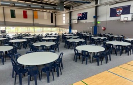 St Xavier COllege VIC gymnasium floor protection by SmartSquare